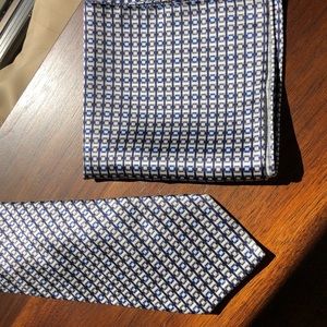 Zilli 100% Silk Tie and Matching Pocket Square
